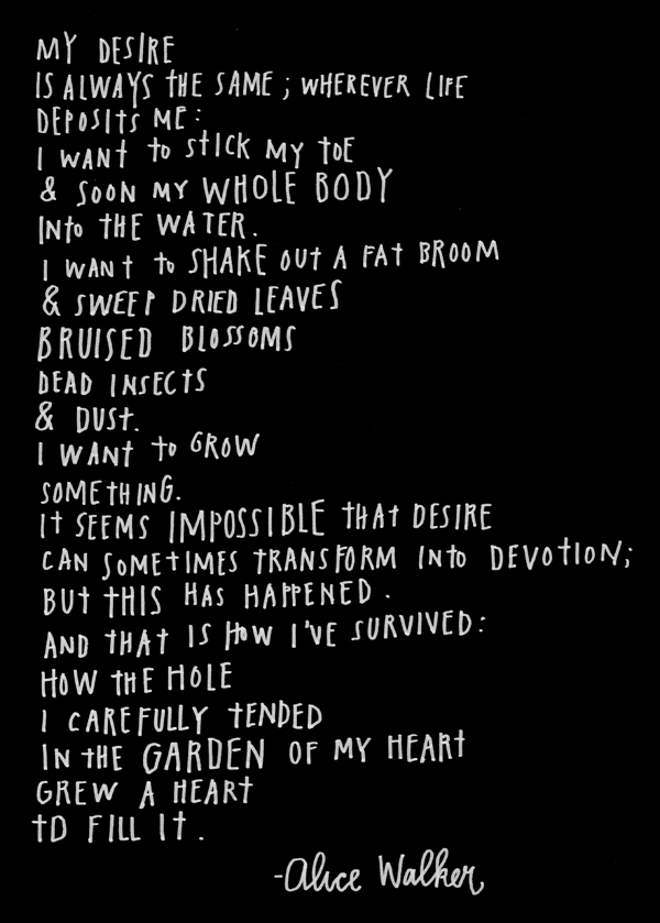 alice walker quote hand-lettered